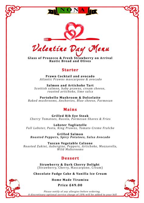 quality italian valentine's day menu denver
